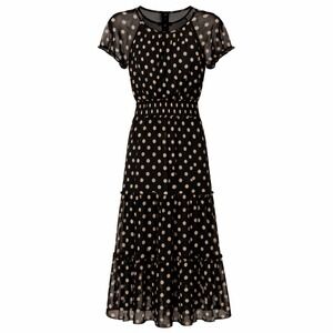 Stella & Julie Old Money Parisian Polka Dot Maxi Dress Womens Size 8 Whimsical